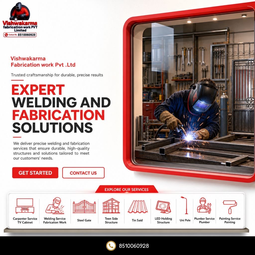 Steel Fabrication & Welding Services in Indirapuram – Vishwakarma Fabrication Work