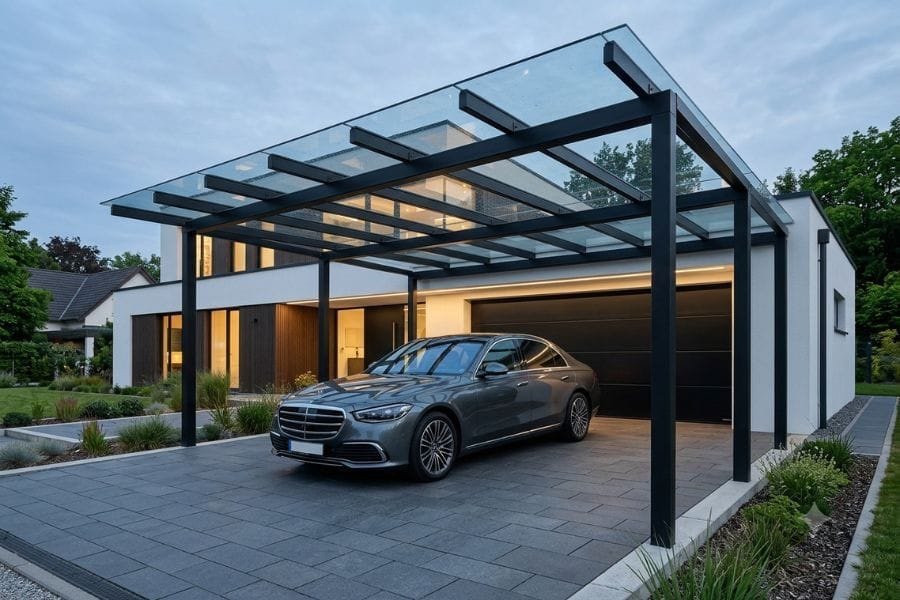 Weatherproof Car Parking Shed Manufacturers & Fabricators in Delhi