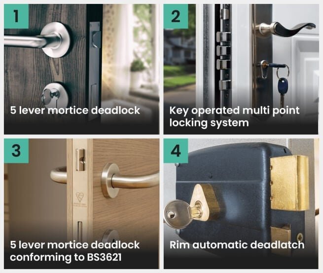Professional toolkit used for door lock repair