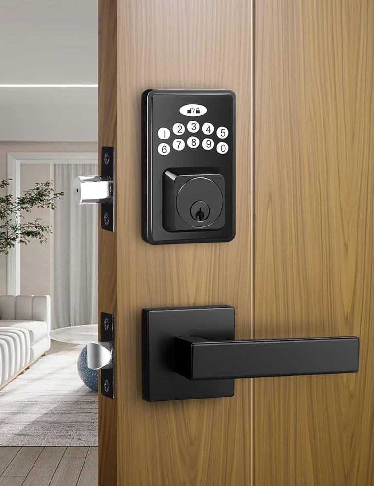 Main door lock installation with power drill by Vishwakarma Fabrication Work